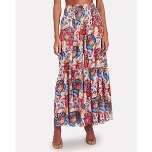 MISA Ziba Floral Cotton Wide-Leg Pants Size L